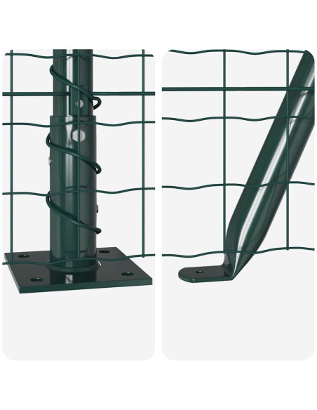 Recinzione con Posto Verde 0,6 x 25 m Acciaio e PVC