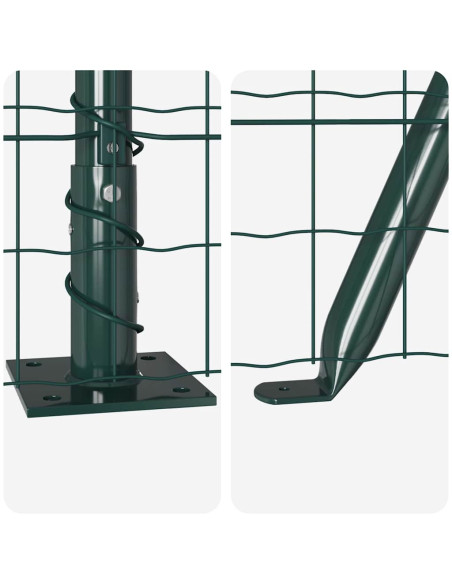 Recinzione con Posto Verde 0,6 x 25 m Acciaio e PVC