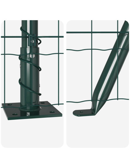 Recinzione con Posto Verde 0,6 x 25 m Acciaio e PVC