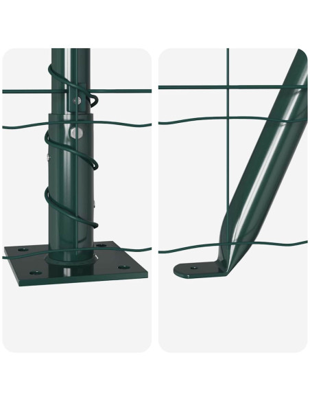 Recinzione con Posto Verde 0,6 x 25 m Acciaio e PVC