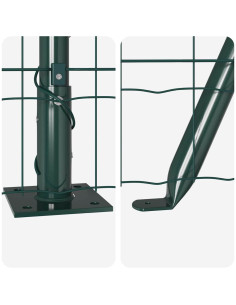 Recinzione con Posto Verde 0,6 x 50 m Acciaio e PVC 2