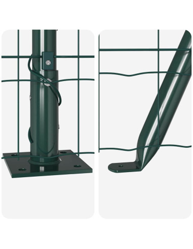 Recinzione con Posto Verde 0,6 x 25 m Acciaio e PVC