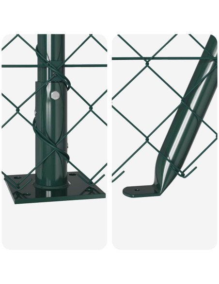Set di pali del recinto Argento 25 x 0.6 m