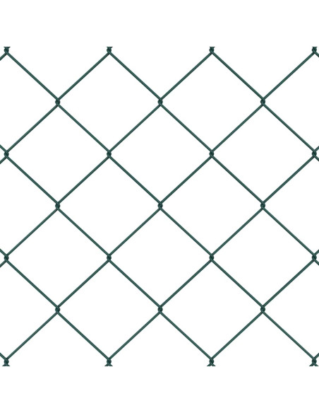 Set di pali del recinto Argento 25 x 0.6 m