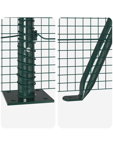 Palo della recinzione Verde 25 x 0,6 m (rete 19 x 19 mm)