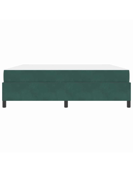 Struttura del letto Verde scuro e bianco 180 x 200 cm Velluto