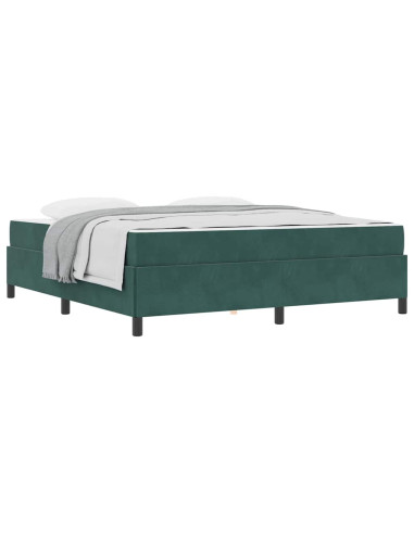 Struttura del letto Verde Scuro 180 x 200 cm Tessuto