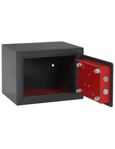 Cassaforte con blocco Grigio scuro 23 x 17 x 17 cm Acciaio