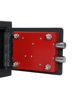 Cassaforte con blocco Grigio scuro 23 x 17 x 17 cm Acciaio 2