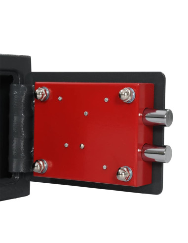 Cassaforte con blocco Grigio scuro 23 x 17 x 17 cm Acciaio