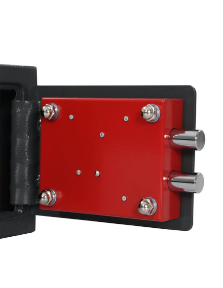 Cassaforte con blocco Grigio scuro 23 x 17 x 17 cm Acciaio