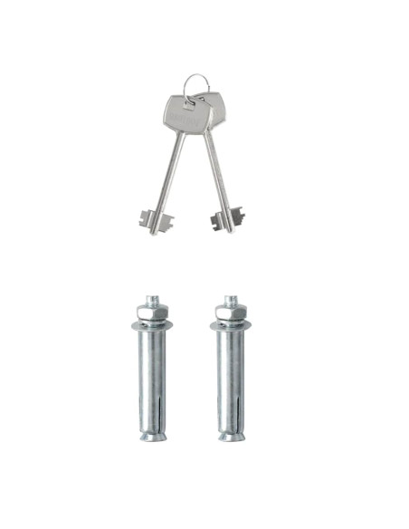 Scatola di Sicurezza con Serratura a Chiave Grigio Scuro 17x23x17 cm Acciaio