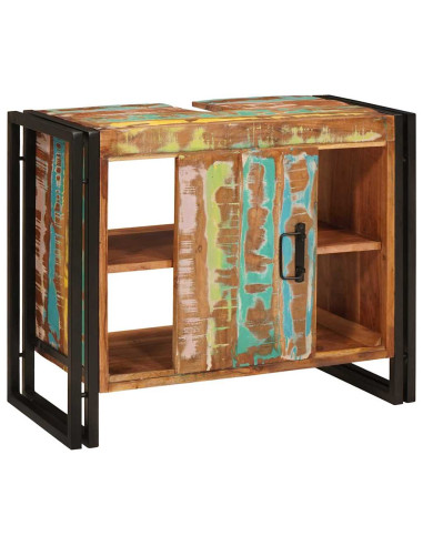 Armadio sottolavello Multicolore Legno Recuperato Massello