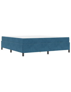 Struttura del letto Blu Scuro 180 x 200 cm Tessuto 2