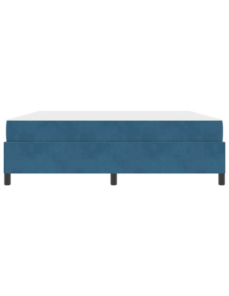 Struttura del letto Blu scuro e bianco 180 x 200 cm Velluto
