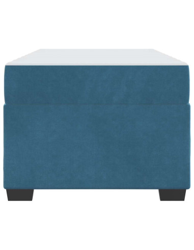 Struttura del letto con materasso Blu 80 x 200 cm Tessuto
