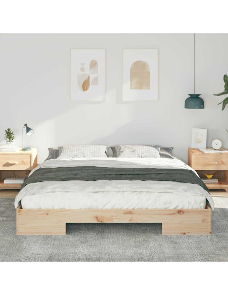 Struttura letto a terra con archiviazione Marrone 180 x 200 cm