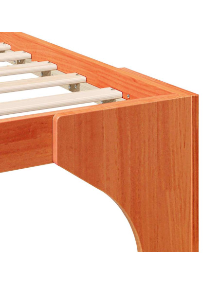 Struttura letto a terra Marrone 135 x 190 cm Legno di pino