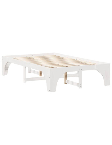 Struttura del letto Bianco 120 x 190 cm Pino massello