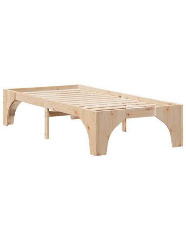 Struttura del letto Marrone 90 x 190 cm Pino massello