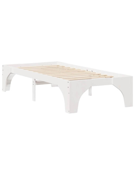 Struttura letto a terra Bianco 90 x 190 cm
