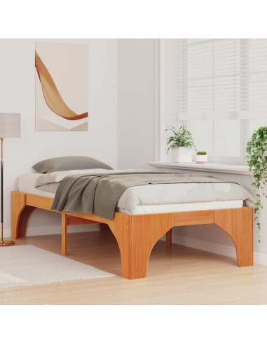Struttura del letto Marrone 90 x 190 cm Pino massello