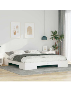 Struttura del letto Bianco 200 x 200 cm 2