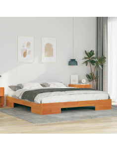 Struttura del letto Marrone 200 x 200 cm 2