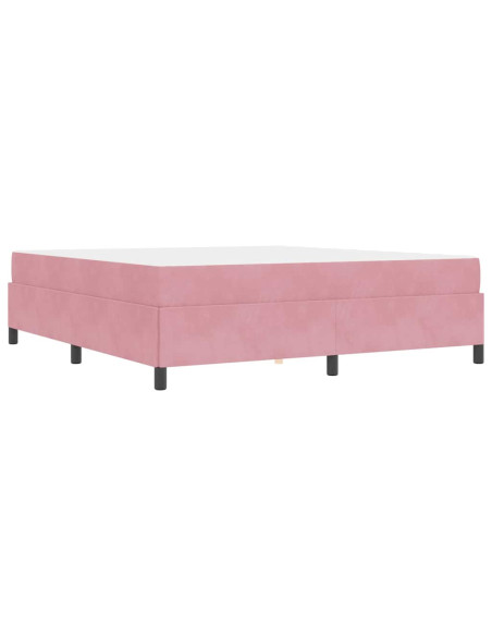 Struttura del letto Altro Rosa e bianco 180 x 200 cm Velluto