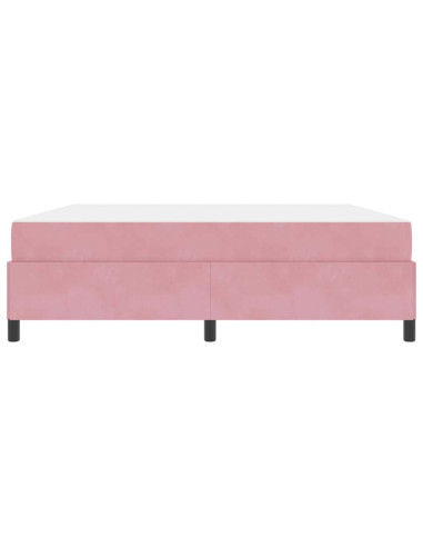 Struttura del letto con materasso Rosa 180 x 200 cm Tessuto