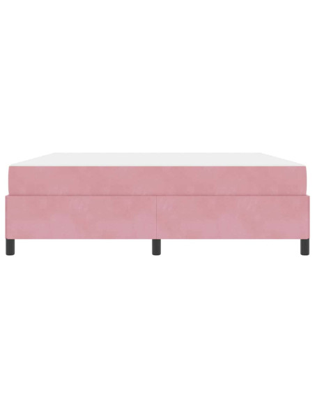 Struttura del letto con materasso Rosa 180 x 200 cm Tessuto