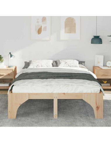 Struttura del letto Marrone 150 x 200 cm Pino massello