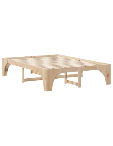 Struttura del letto Marrone 150 x 200 cm Pino massello