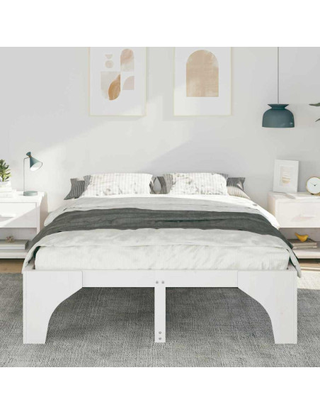 Struttura letto a terra con archiviazione Bianco 150 x 200 cm