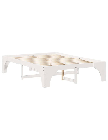 Struttura del letto Bianco 150 x 200 cm Pino massello