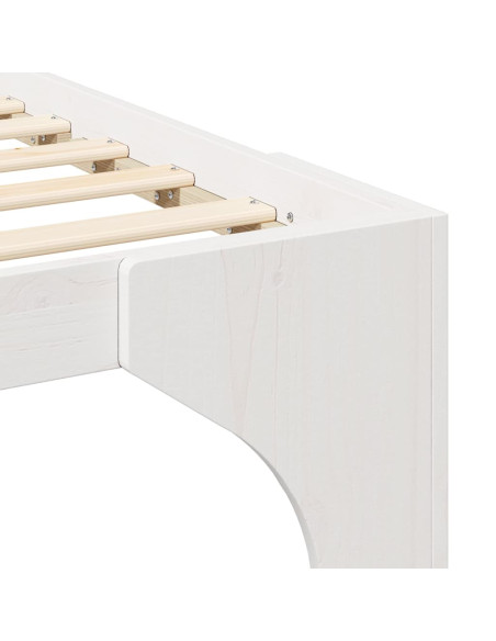 Struttura letto a terra Bianco 140 x 190 cm