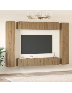 Set mobile TV 10 pcs Rovere artigianale Legno multistrato