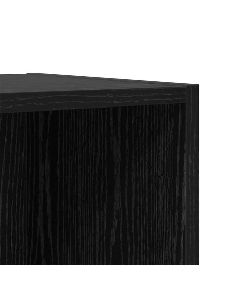 Armadi TV - set di 4 pezzi, nero e rovere, 37x35x37 cm, in legno ingegnerizzato