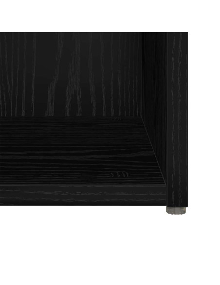 Armadi TV - set di 4 pezzi, nero e rovere, 37x35x37 cm, in legno ingegnerizzato