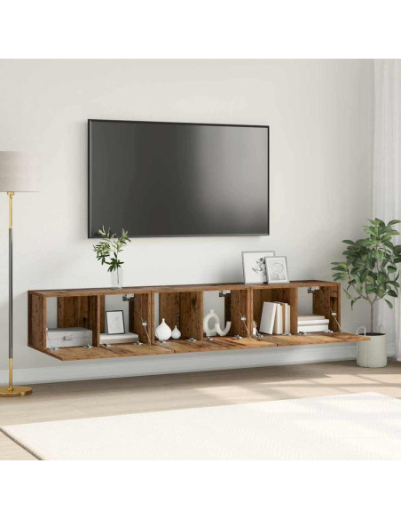 Set di Mobili TV Legno Vecchio Legno Standard Stoccaggio
