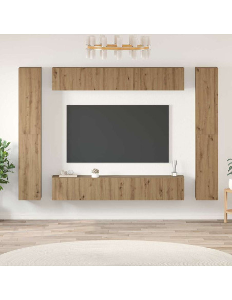 Set mobile TV 10 pcs Rovere artigianale Legno multistrato