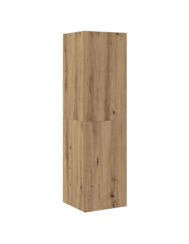 Mobile TV da Parete 4 pcs Rovere artigianale Legno multistrato