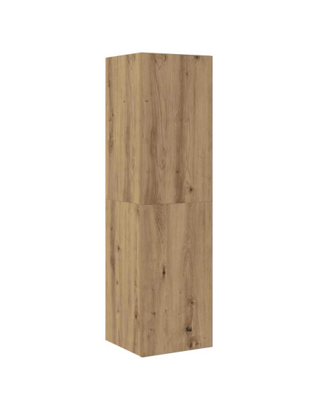 Set di mobili TV con lo scaffale 4 pcs rovere artigianale Media