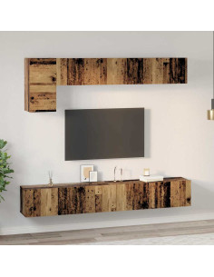 Set mobile TV 5 pcs Legno vecchio Legno multistrato 2