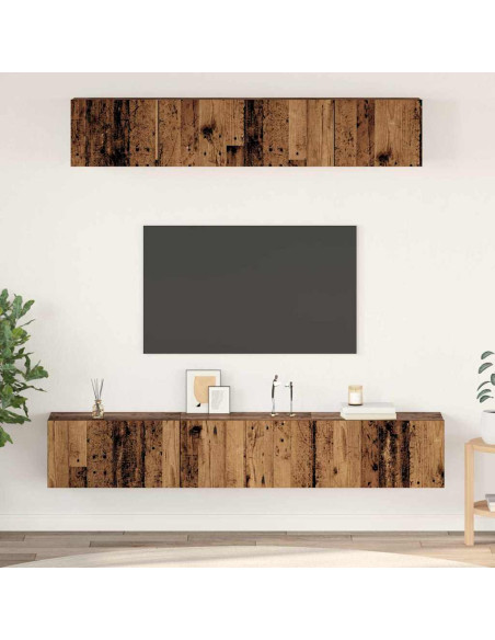 Set mobile TV 5 pcs Legno vecchio Legno multistrato