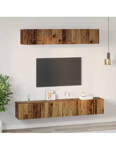 Set mobile TV 5 pcs Legno vecchio Legno multistrato