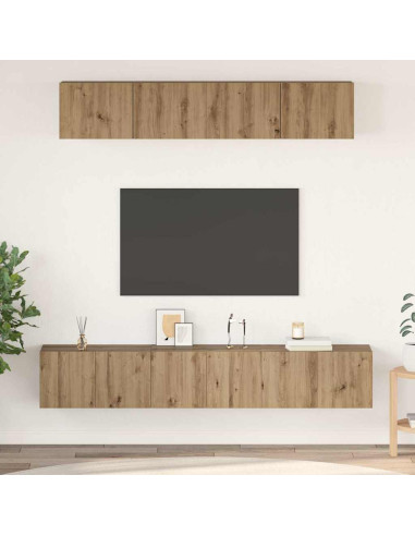 Set mobile TV 5 pcs Rovere artigianale Legno multistrato
