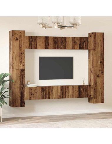 Set mobile TV 10 pcs Legno vecchio 30,5 x 30 x 90 cm