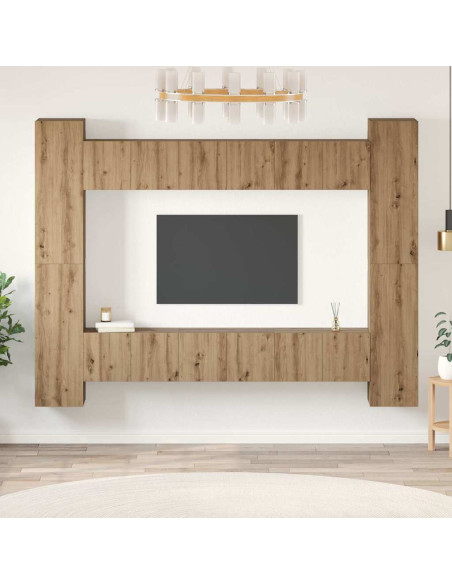 Set mobile TV 10 pcs rovere artigianale 30.5 x 30 x 90 cm