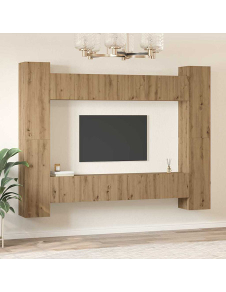 Set mobile TV 10 pcs rovere artigianale 30.5 x 30 x 90 cm